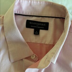 Banana Republic Pink Dress Shirt Classic Collar